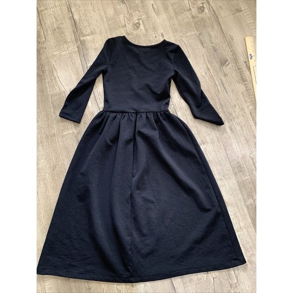 ASOS Black Fit and Flare Dress with Pebble Texture Size 0 - Picture 10 of 10